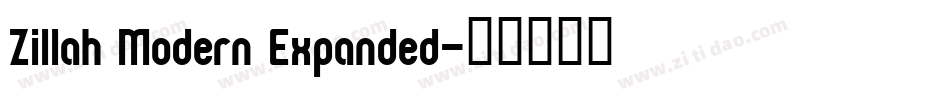 Zillah Modern Expanded字体转换